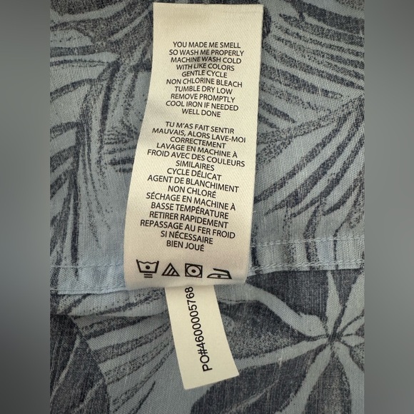 Travis Mathew Hawaiian Shirt Men’s Short Sleeve Button Up Blue Tropical Small - Picture 5 of 9